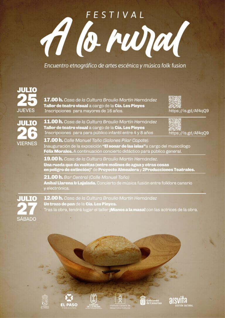 El Paso presenta el festival ‘A lo Rural’, que rescatará oficios y sonidos del municipio a través del arte